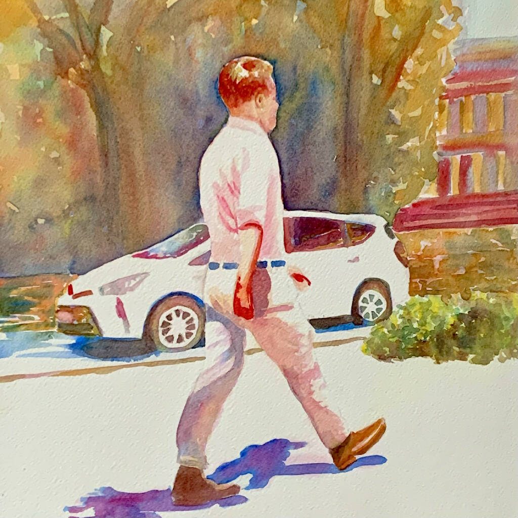 Striding Out - Original Watercolour Painting