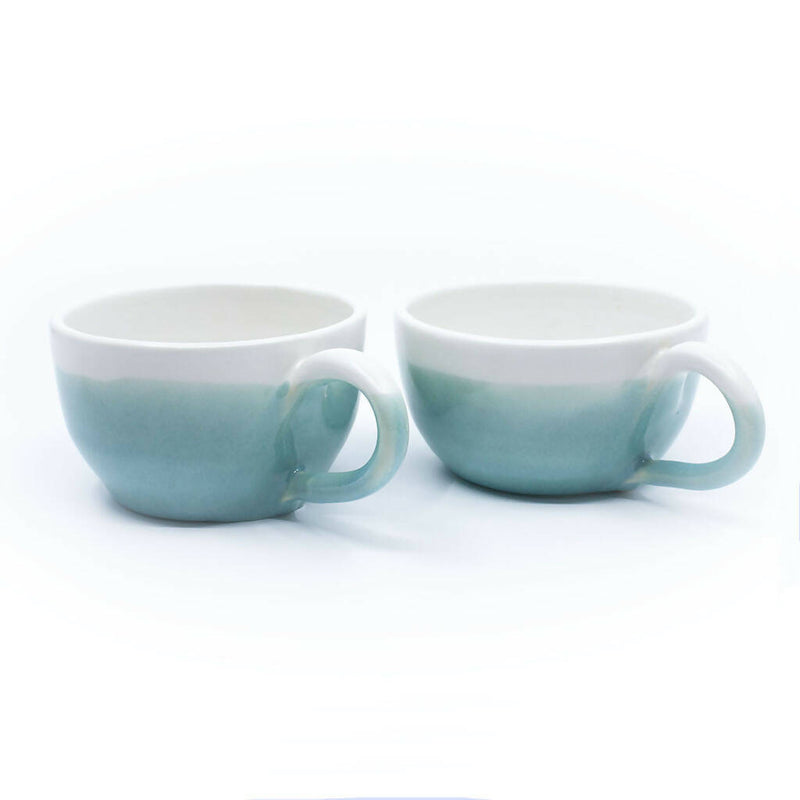 Set of 2 Coffee Cups, Handmade Ceramic Pottery
