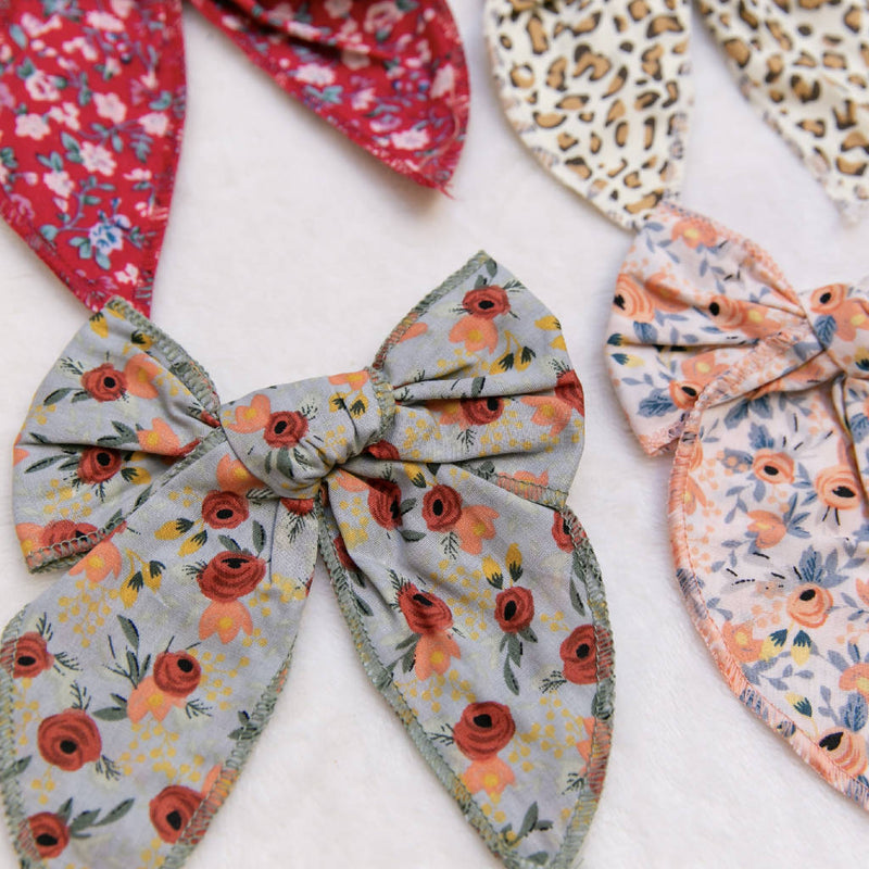 XXL Soft Large Floral Toddler Bow Hair Clip