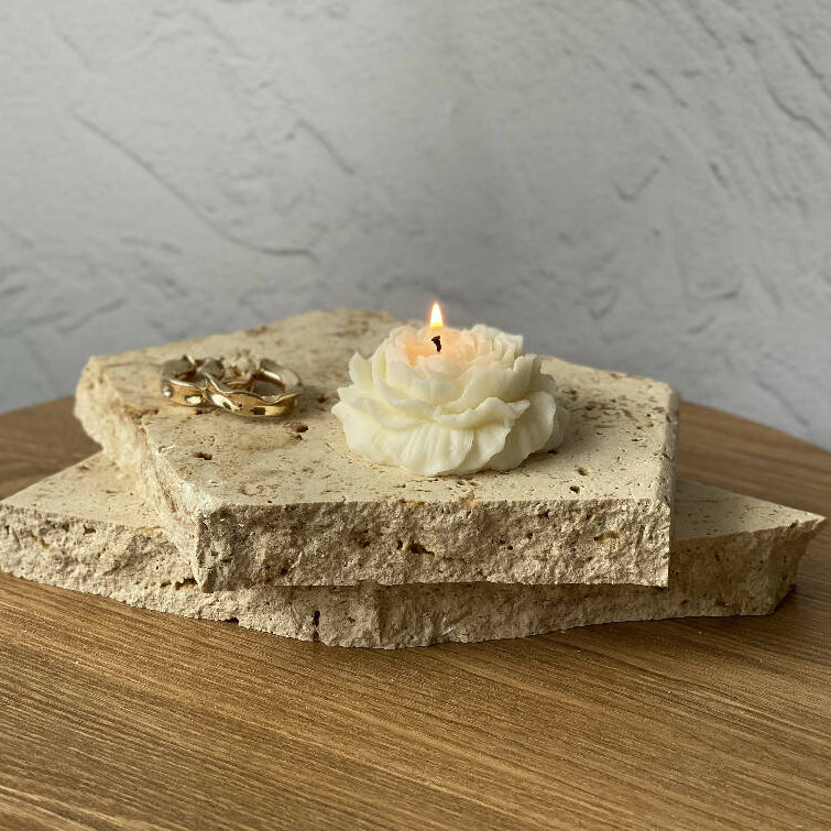 PEONY | NATURAL SCULPTURAL SOY CANDLE