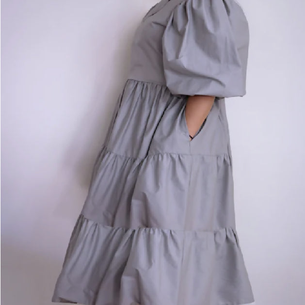 DAYA Tiered Ruffle Smock Maxi Dress