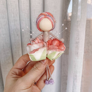 'Strawberry Swirl' - Mini Decorative Fairy