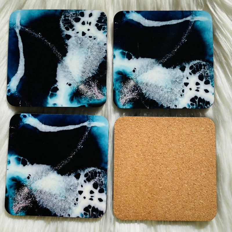 FLOAT, SET OF 4 ART COASTERS