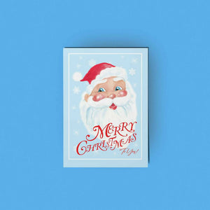 Santa Christmas Cards Pack of 10 Handmade by Rose Line