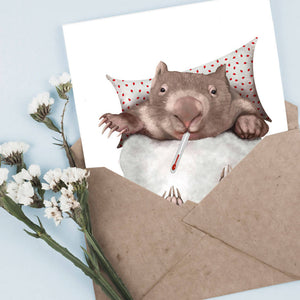 Wombat Get Well Greeting Card