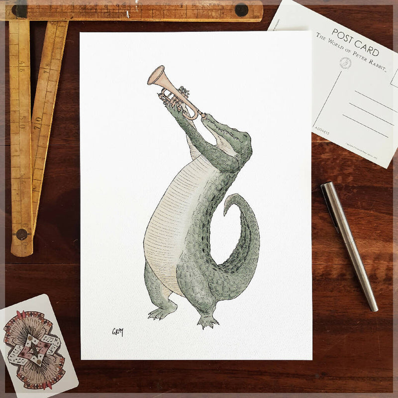 A4 Fine Art Print The Crocodile
