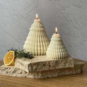 SCULPTEDWAX CHRISTMAS TREE | NATURAL SCULPTURAL SOY CANDLE