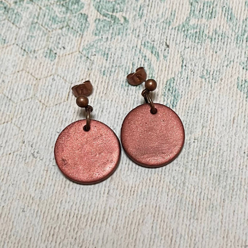 Bronze Round Earrings