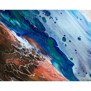 Beach and Seascape inspired abstract painting