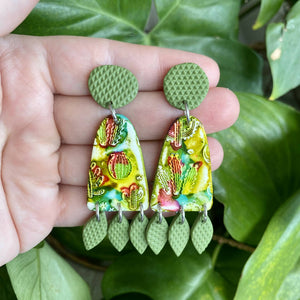 Cactus Bloom Statement Earrings