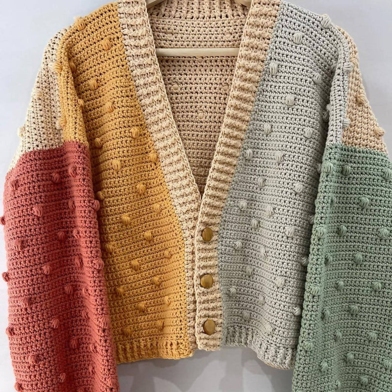 Block Bobble Cardigan - Womens Size