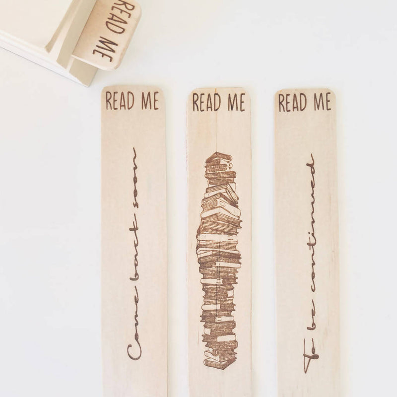 Trio Wooden Bookmark Set