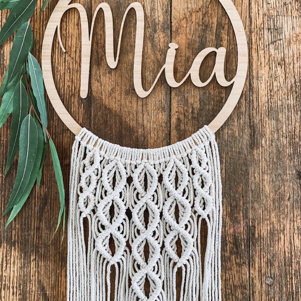 Mia- Personalised Macrame Dream Catcher