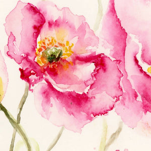 Pink poppies, Prints, Watercolor print, Watercolor flowers, Botanical print, Watercolour painting, floral art