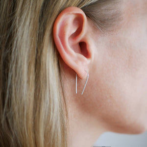 Horseshoe Shape Earrings in Sterling Silver