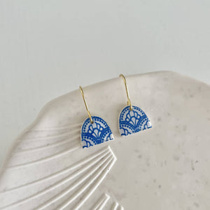 Mini Blue Dangle Earrings