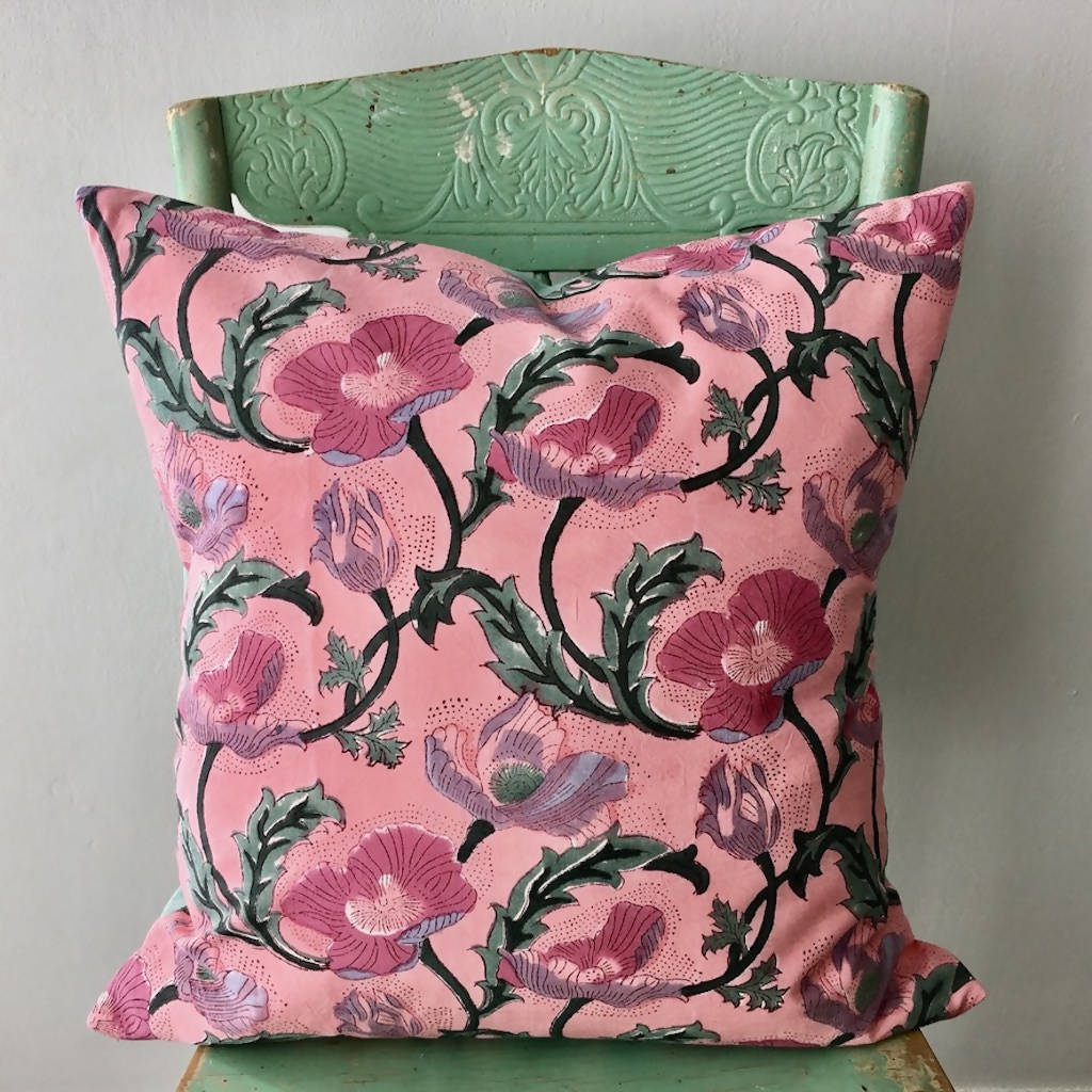Cushion - Pink Poppy