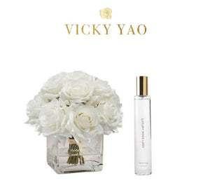 VICKY YAO FRAGRANCE - Real Touch Fire Red Rose Floral Art & Luxury Fragrance 50ml