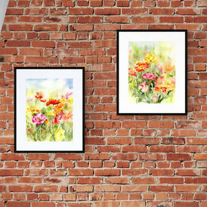 Poppies, prints, Watercolor print, Watercolor flowers, Botanical print, Watercolour painting, floral art