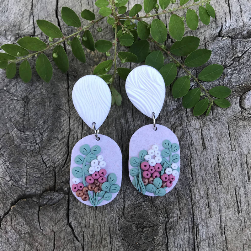Meadow flower earrings - pink