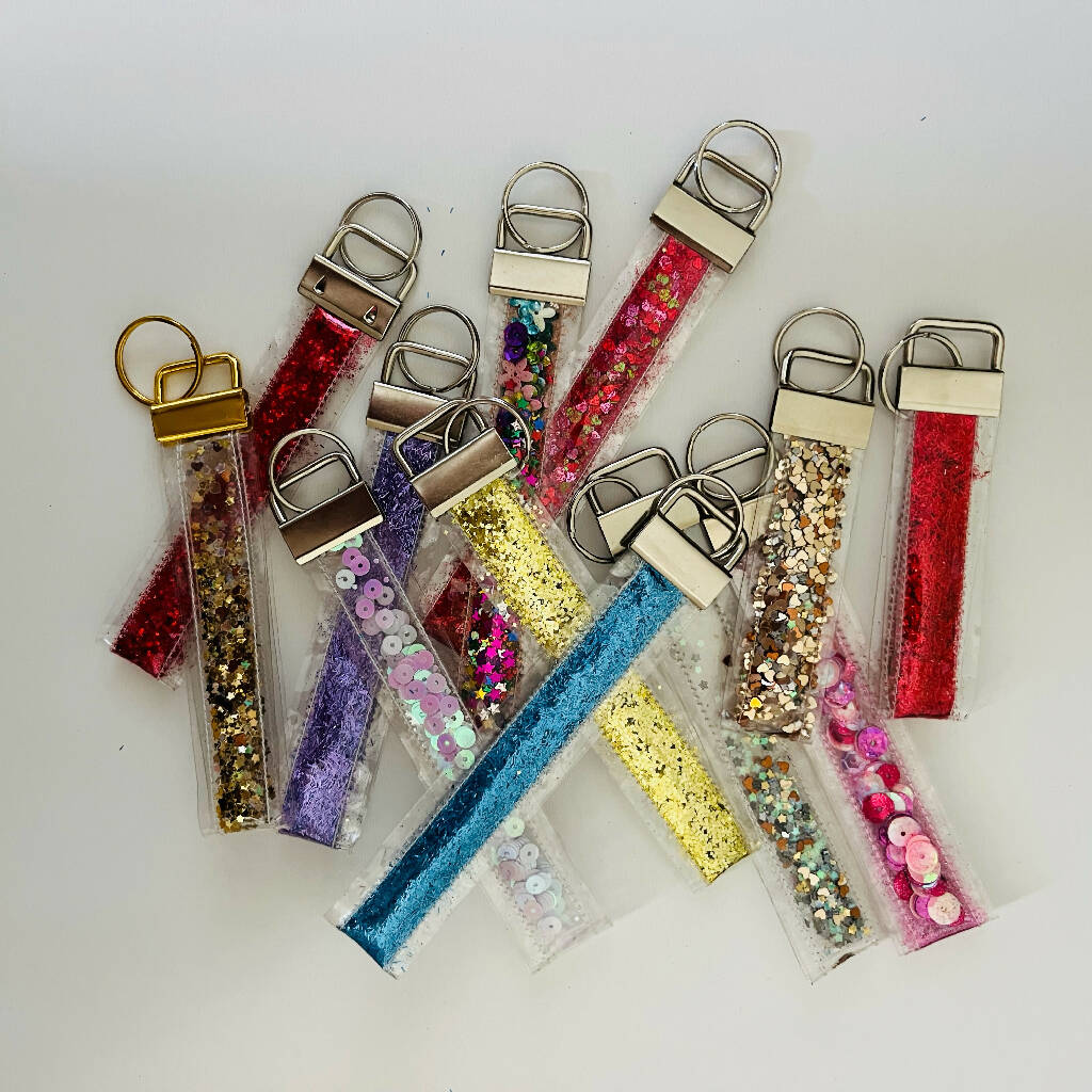 Confetti/Glitter Key Fob Wristlets
