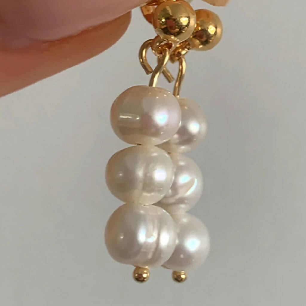 Stacked Pearl Earrings