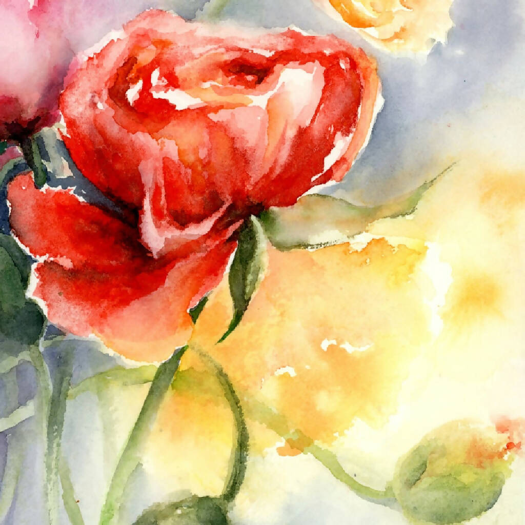 Dreamy Poppies, prints, Watercolor print, Watercolor flowers, Botanical print, Watercolour painting, floral art