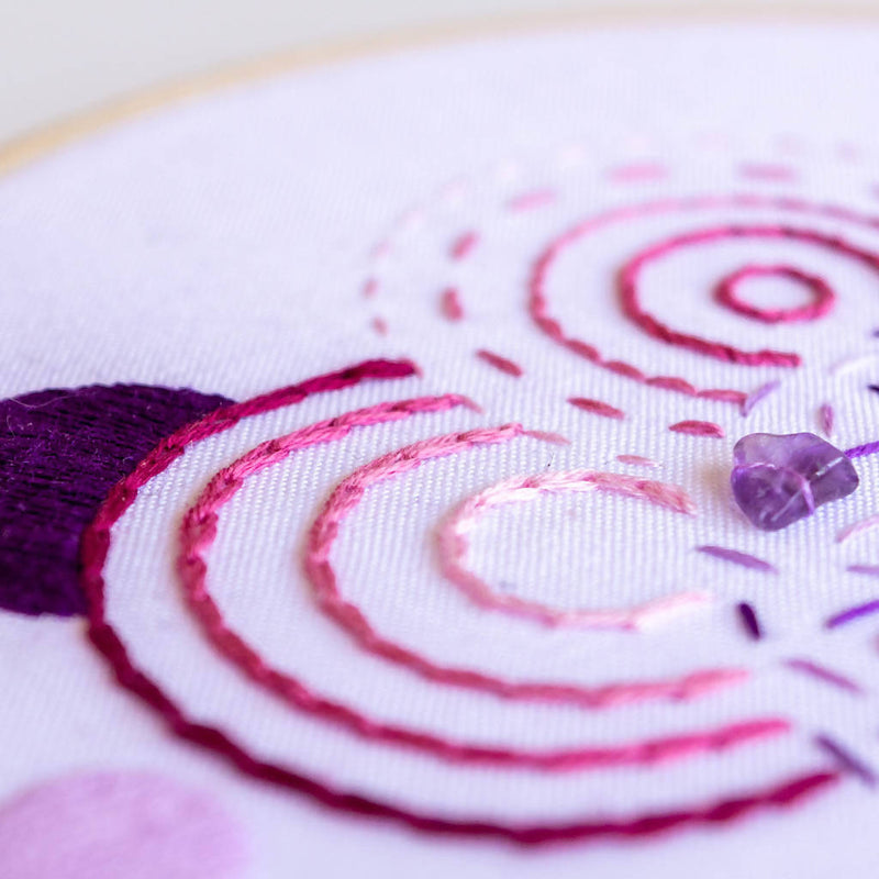 DIY Abstract Arcs Embroidery Digital Pattern