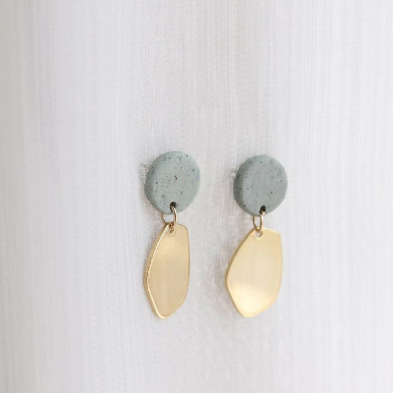 Stoneware Organic Gold Dangle Earrings