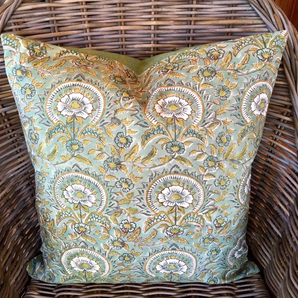 Cushion - Sage and Mustard Floral