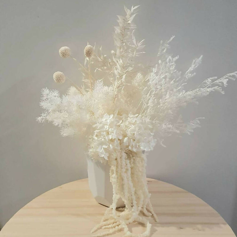 White Wonder - Preserved Floral Arrangement - Adelaide Delivery Only