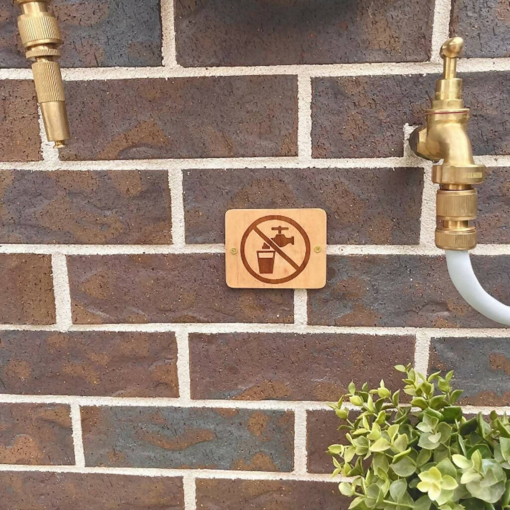 Wooden Outdoor Tank Water Sign