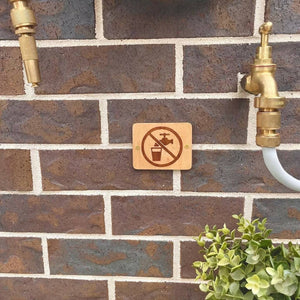 Wooden Outdoor Tank Water Sign