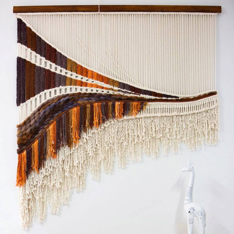 Burnt Autumn Hues – Fibre Art Wall Hanging