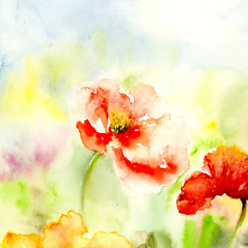 Poppies, prints, Watercolor print, Watercolor flowers, Botanical print, Watercolour painting, floral art