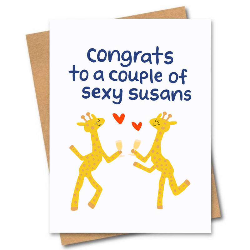 Sexy Susans Wedding Engagement Card