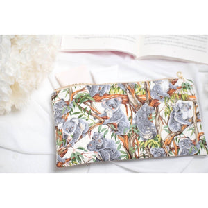 White Koala Zippered Pouch