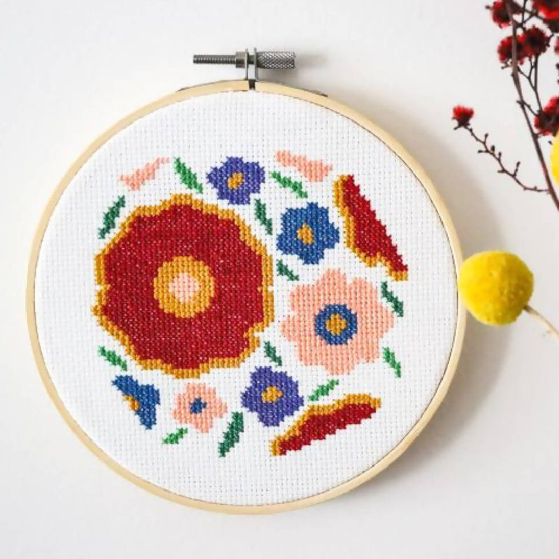 Flower Fall Cross Stitch Kit