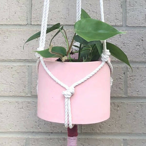 Concrete plant pot - plain colour