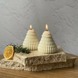 SCULPTEDWAX CHRISTMAS TREE | NATURAL SCULPTURAL SOY CANDLE