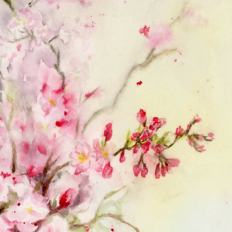 Peach blossoms, prints, Watercolor print, Watercolor flowers, Botanical print, Watercolour painting, floral art