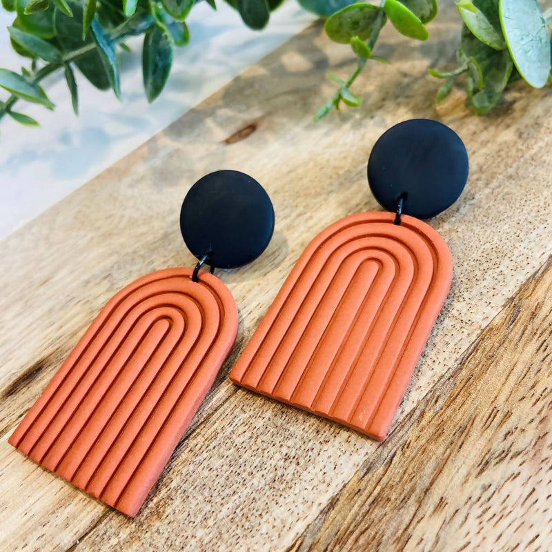 'Henny' Long Arch Polymer Clay Earrings