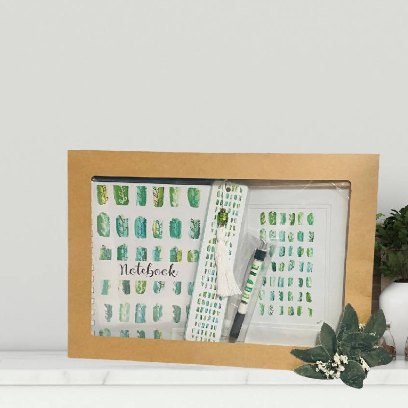 Art Design Gift Box "Green Leaf Design"