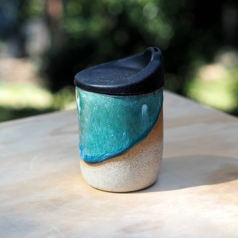 Reusable clay cup - Sage